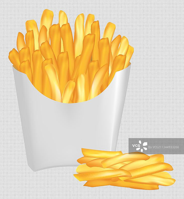 卡通薯条元素图片素材