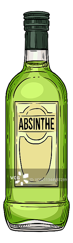手绘苦艾酒Absinthe图片图片素材