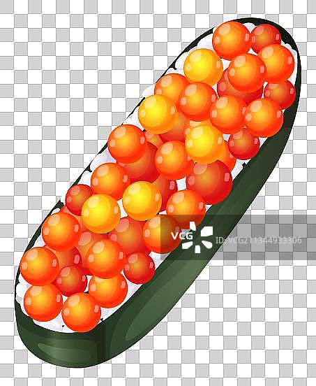 卡通蟹籽寿司图片素材