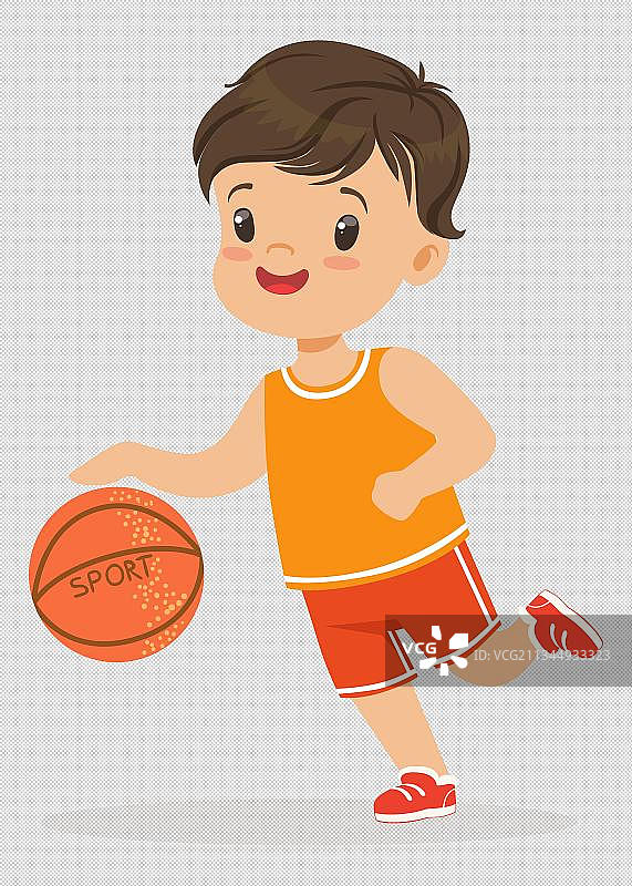 运动男孩打篮球图片素材