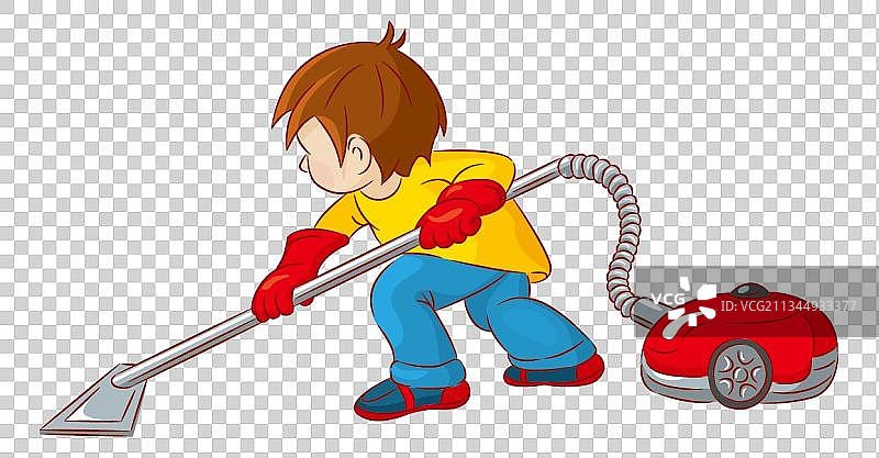 小朋友做家务卡通高清png免抠元素图片素材