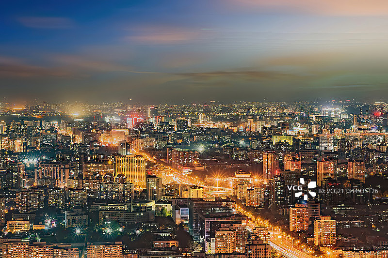 城市夜景，万家灯火图片素材