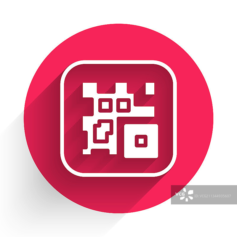 用于智能手机扫描的白色二维码示例图标图片素材