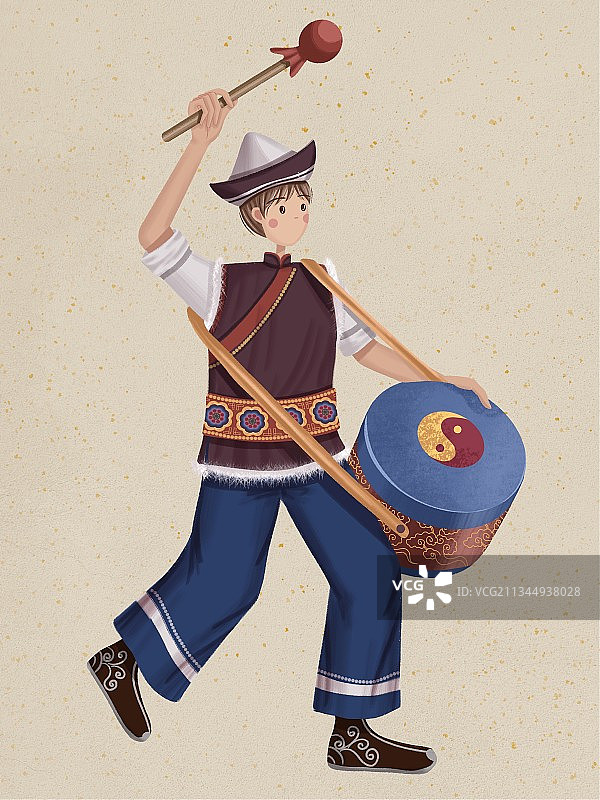 土族少年图片素材