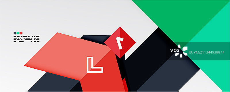 闪亮的颜色三角形和几何形状图片素材