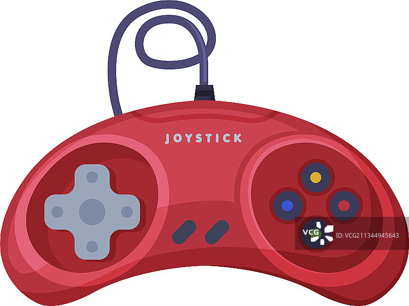 红色游戏机手柄操纵杆图片素材