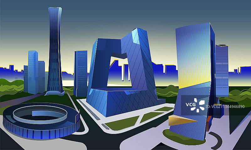 矢量北京电视台建筑图片素材