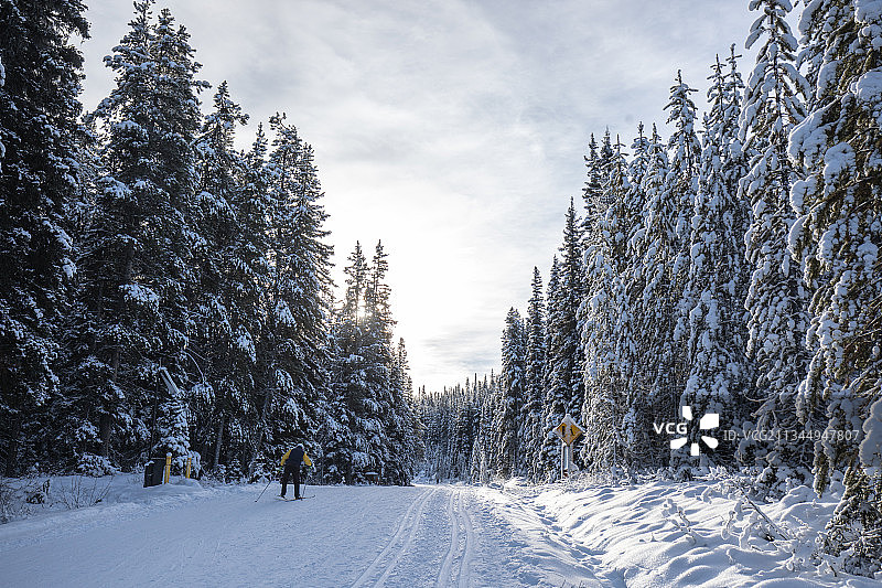冬季山路图片素材