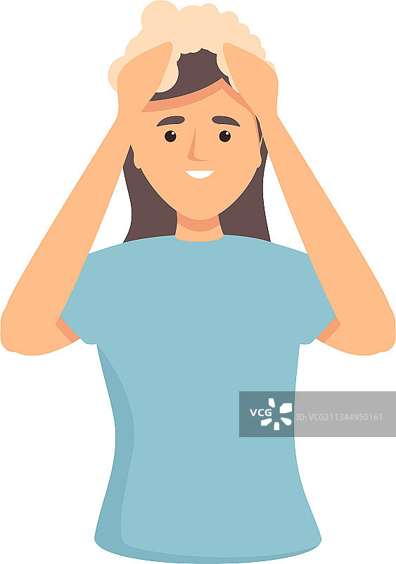 卡通洗发水女孩头像图标图片素材