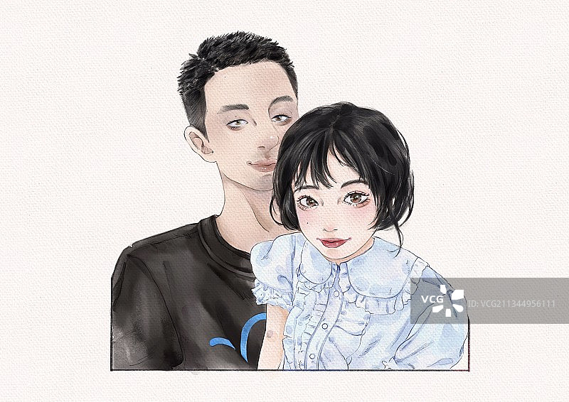 手绘头像图片素材