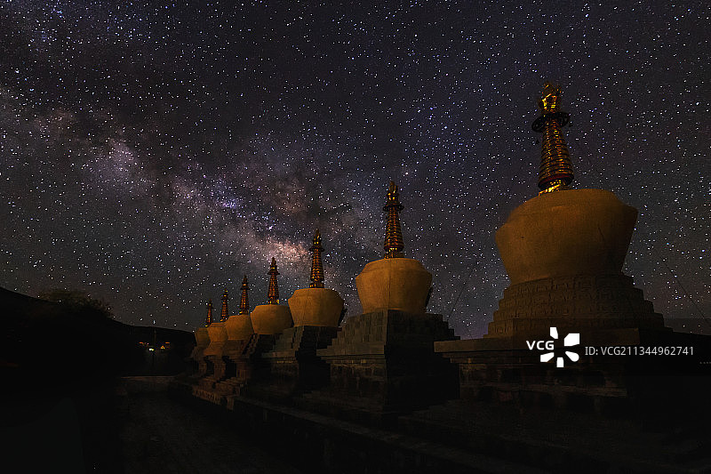 九曲黄河第一湾银河图片素材