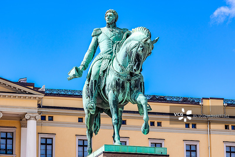 挪威国王雕像Statue of Norwegian king图片素材