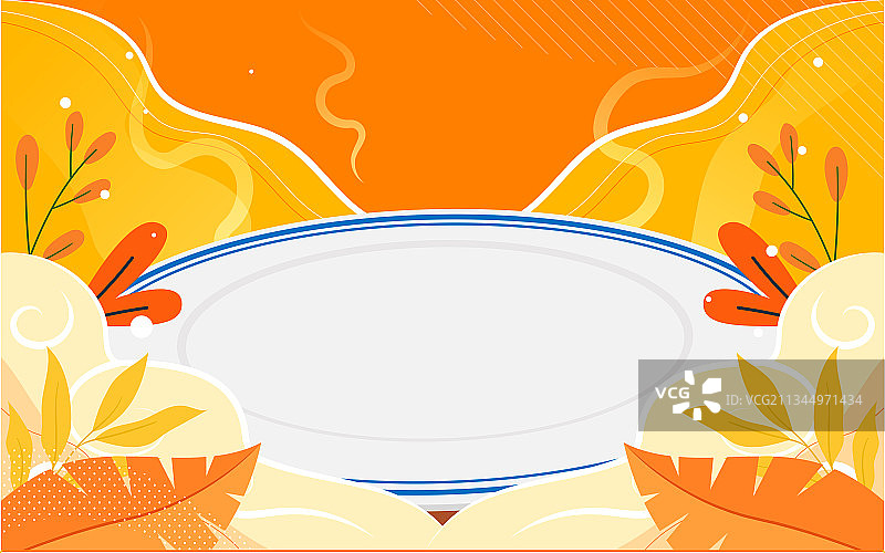 传统节日中秋节美食插画大闸蟹聚餐团圆海报图片素材