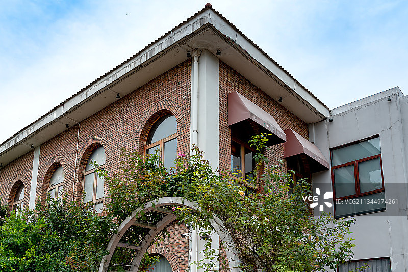 始建于百年之前的长沙橘子洲神职人员寓所旧址图片素材