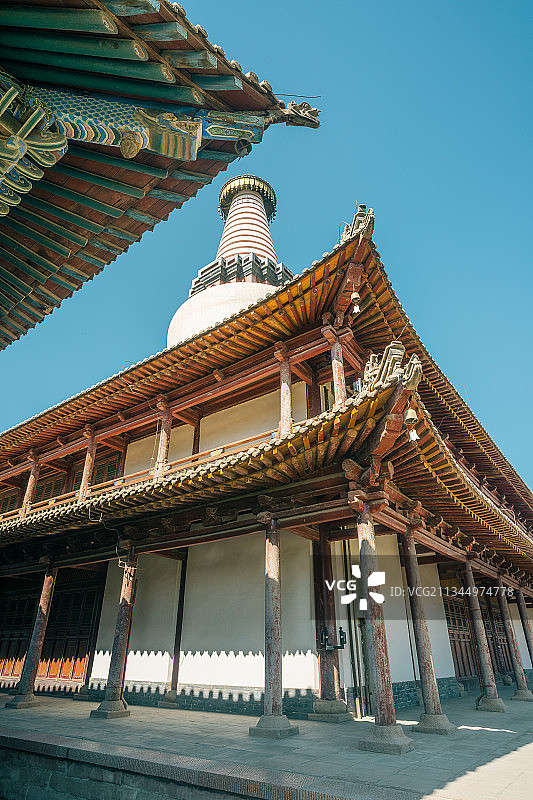 张掖, 大佛寺, 建筑, 木制, 细节, 佛教图片素材