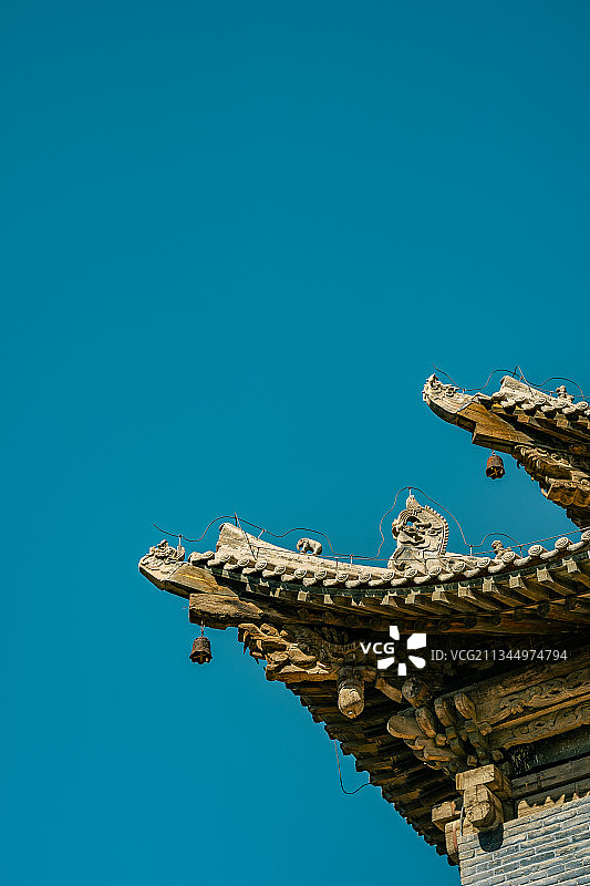 张掖, 大佛寺, 屋顶, 建筑, 细节, 木制, 古建筑,图片素材