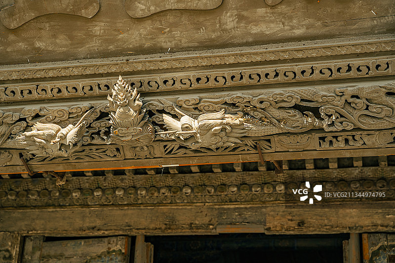 张掖, 大佛寺, 屋顶, 建筑, 细节, 木制, 古建筑,图片素材