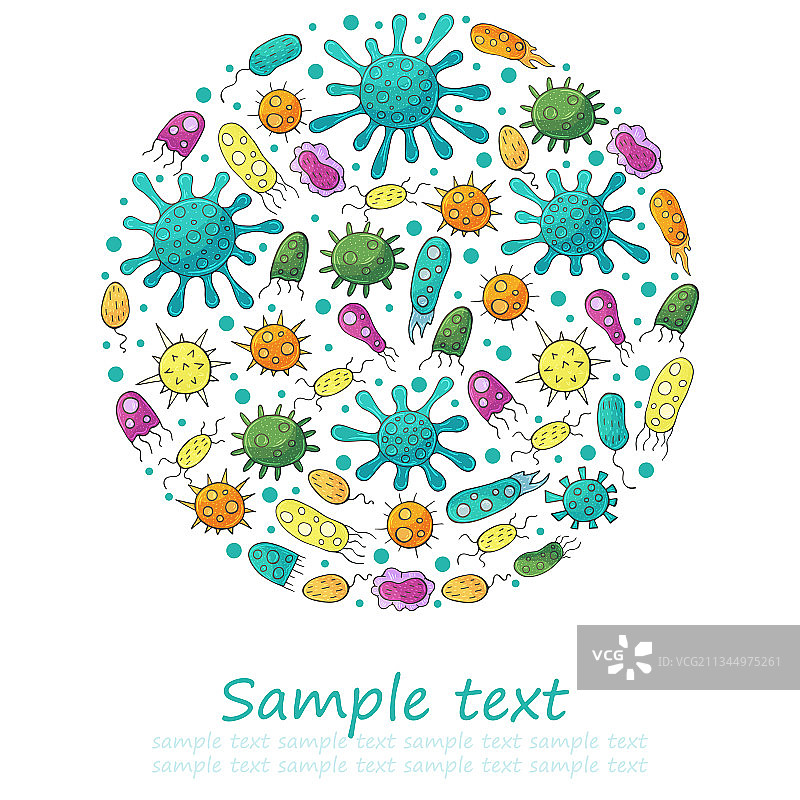 圆形文字设计元素卡通合集图片素材