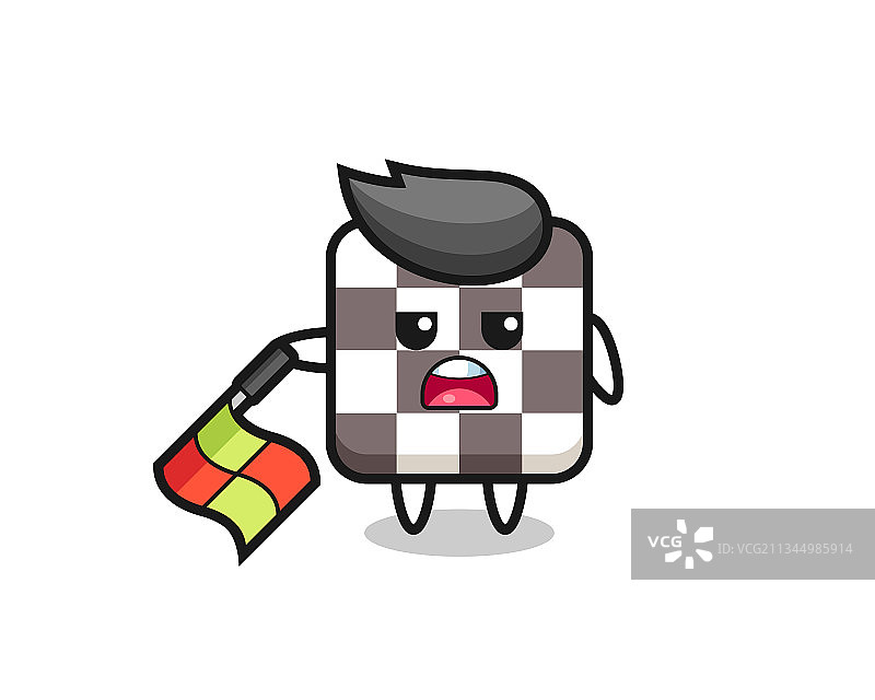 担任边线裁判的棋盘角色图片素材