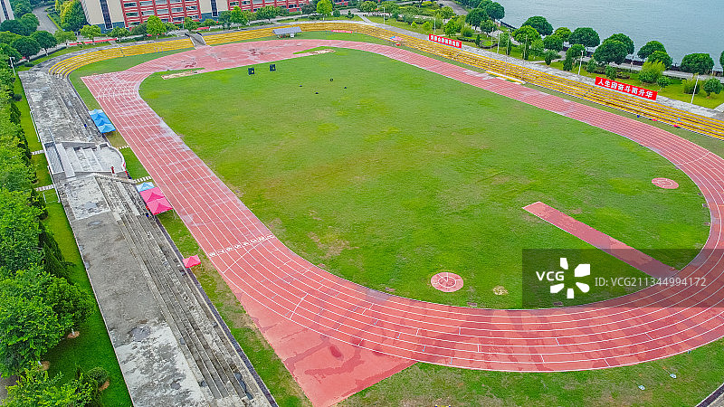 航拍泉州市洛江区马甲镇仰恩大学校园风景图片素材