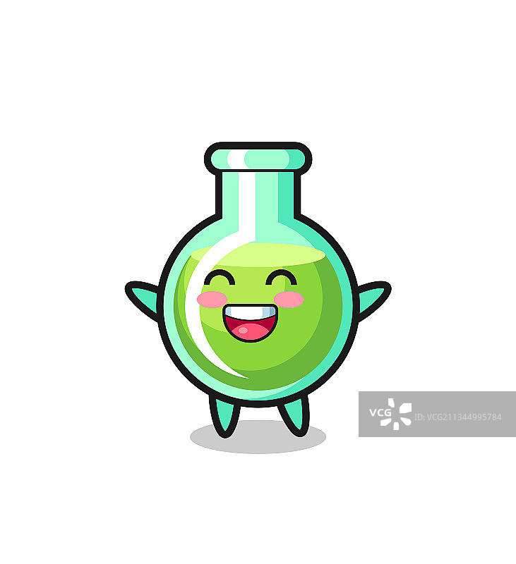 快乐的实验烧杯卡通宝宝图片素材