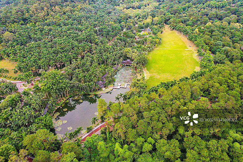 南宁青秀山航拍图片素材