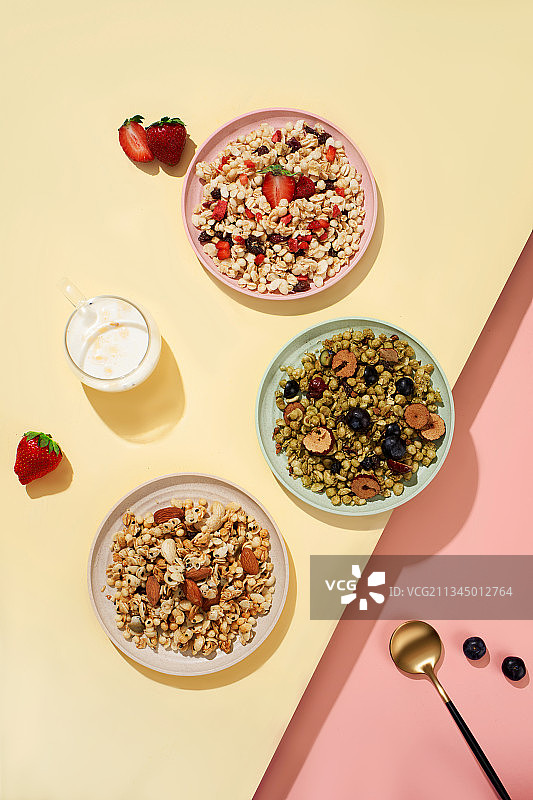 燕麦早餐组合图片素材