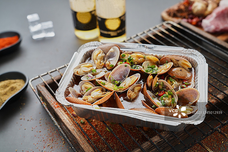 烤花蛤图片素材