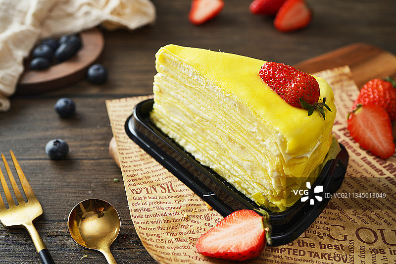 草莓乳酪蛋糕图片素材