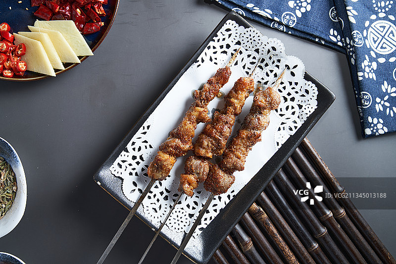 烤羊肉串图片素材