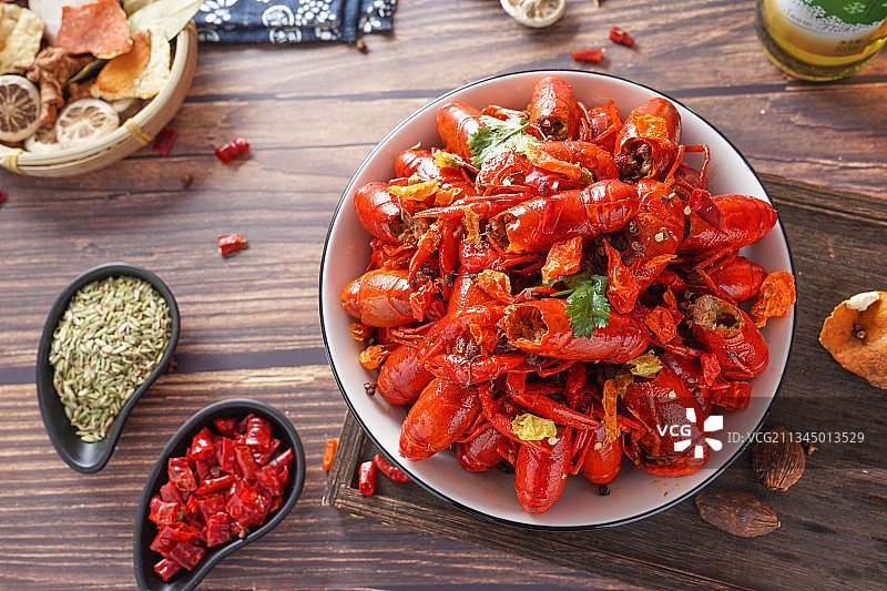 中华美食小龙虾图片素材