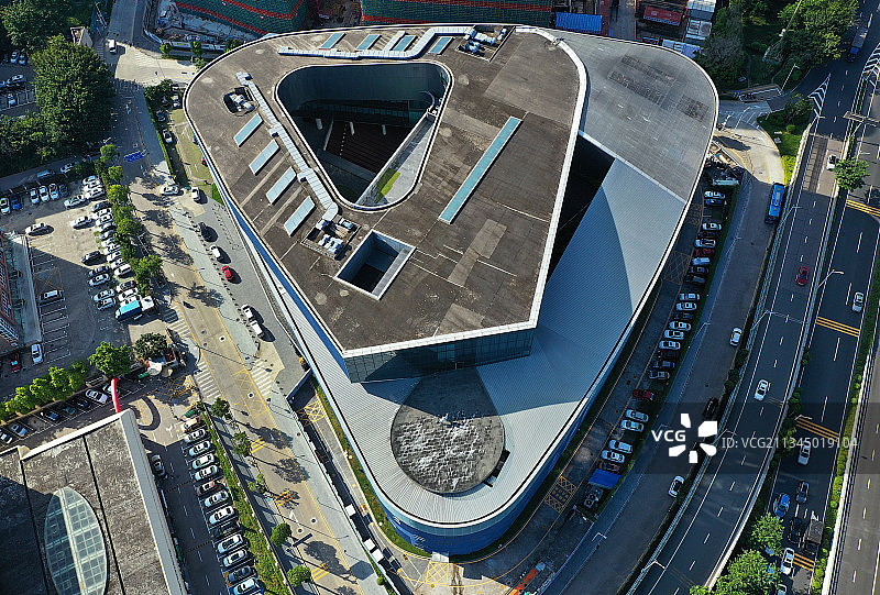 广东省深圳市南山区雅昌艺术中心航拍图片素材