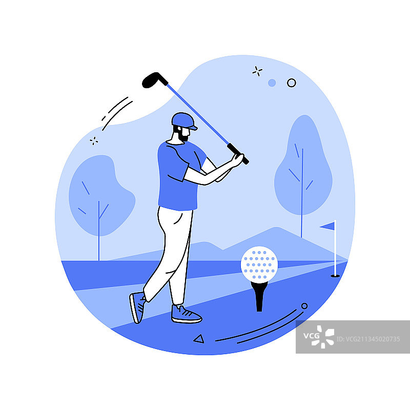 高尔夫抽象概念图片素材