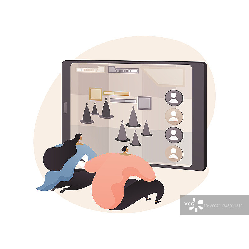 多人在线战斗竞技场抽象概念图片素材