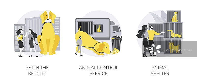 都市宠物抽象概念图片素材