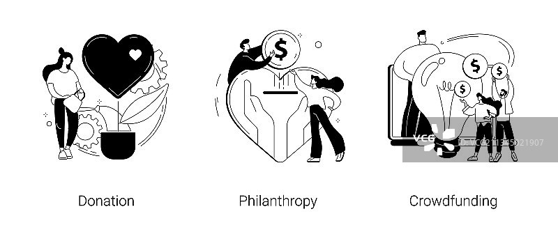 筹款抽象概念图片素材