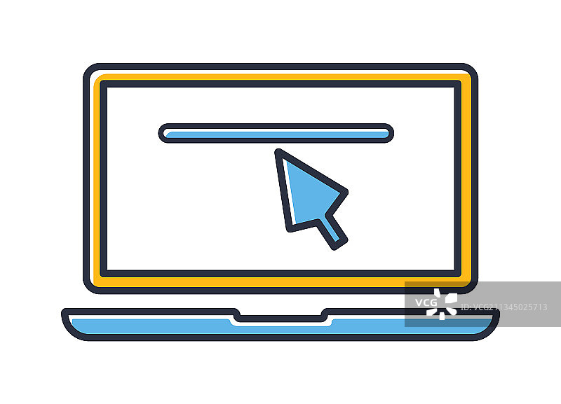 白色背景上的独立电脑图片素材