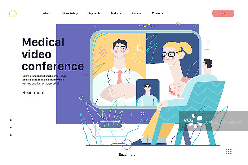 医疗视频会议——医疗保险图片素材