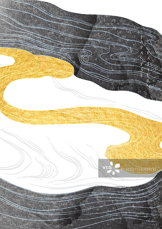 日式线条抽象背景图片素材
