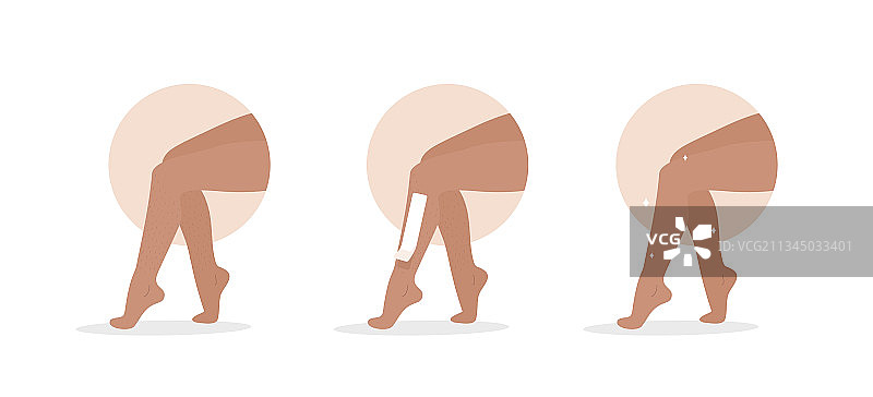 蜜蜡或糖脱毛过程图片素材