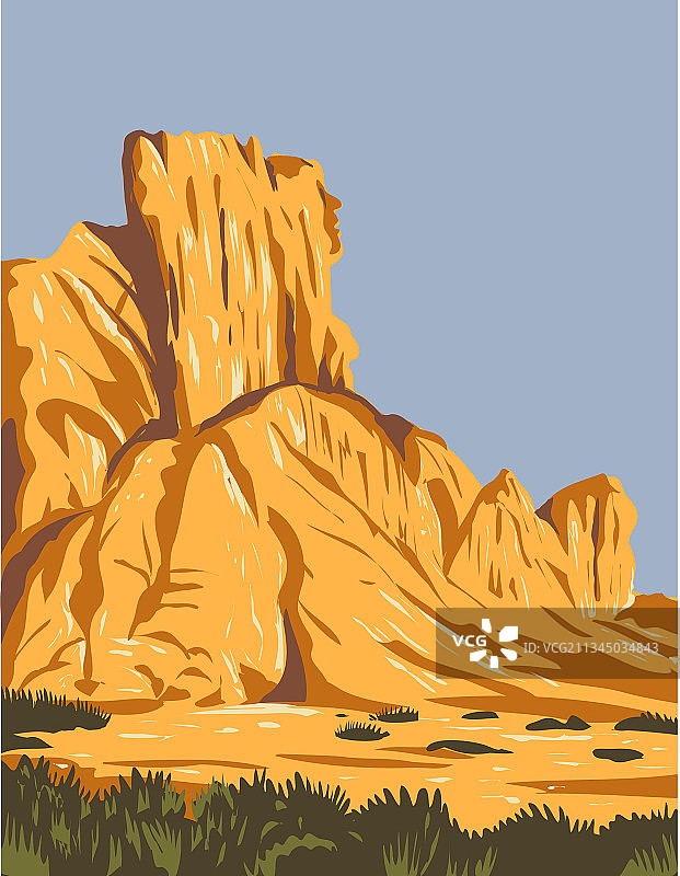 断层山脉与干旱平原图片素材