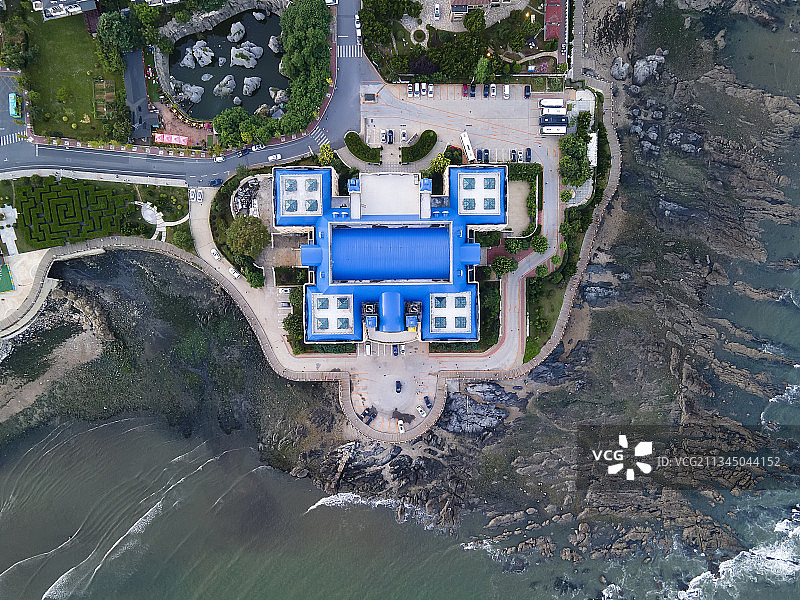 航拍大连  大连自然博物馆图片素材