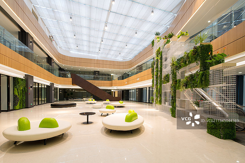 商业办公，空间设计，绿化，植物，开放空间图片素材