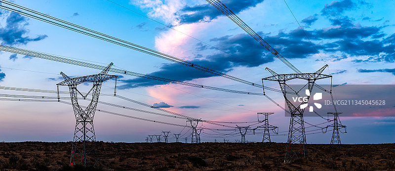 特高压输电网图片素材