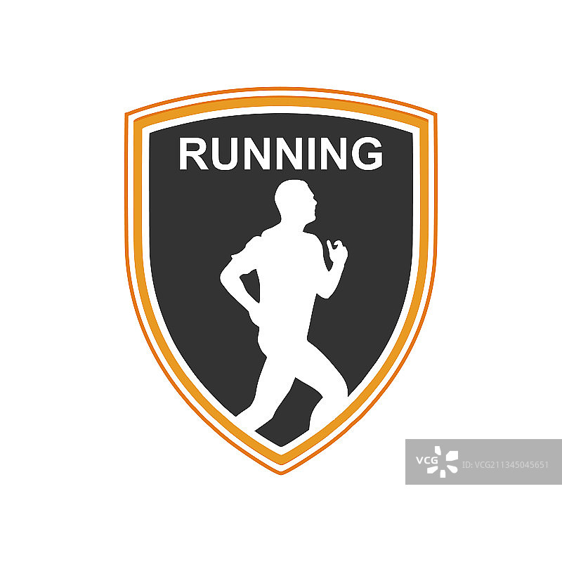 跑步标志模板运动设计图片素材