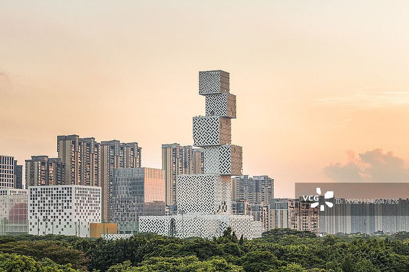 佛山坊塔日落图片素材