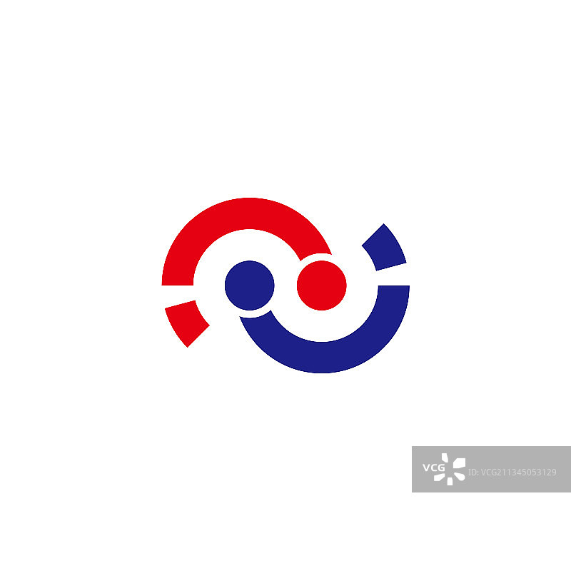 无限循环线条几何logo图片素材