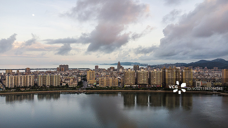 广东省汕尾城区城市航拍图片图片素材