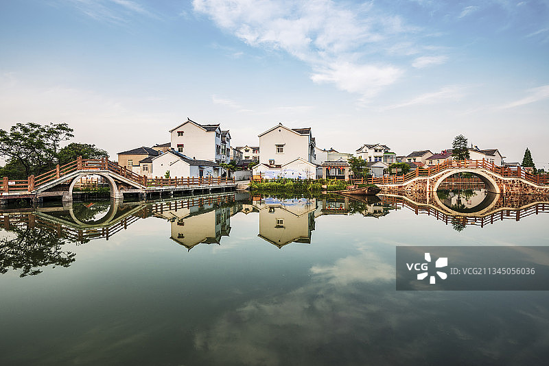 江苏省南京市江宁区湖熟街道陡门口村，美丽新农村图片素材