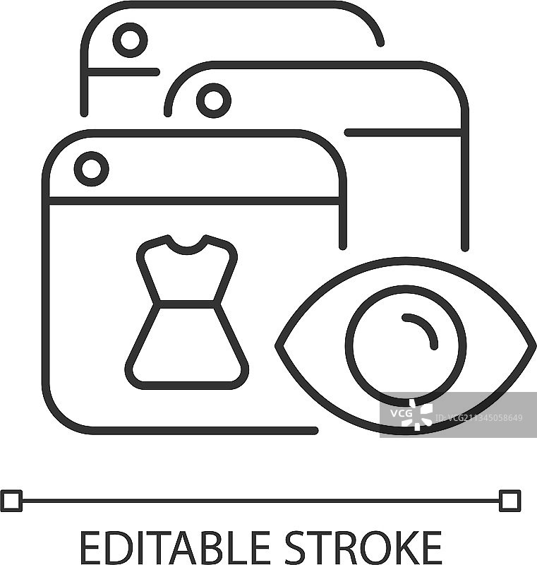 在线行为跟踪线性图标图片素材